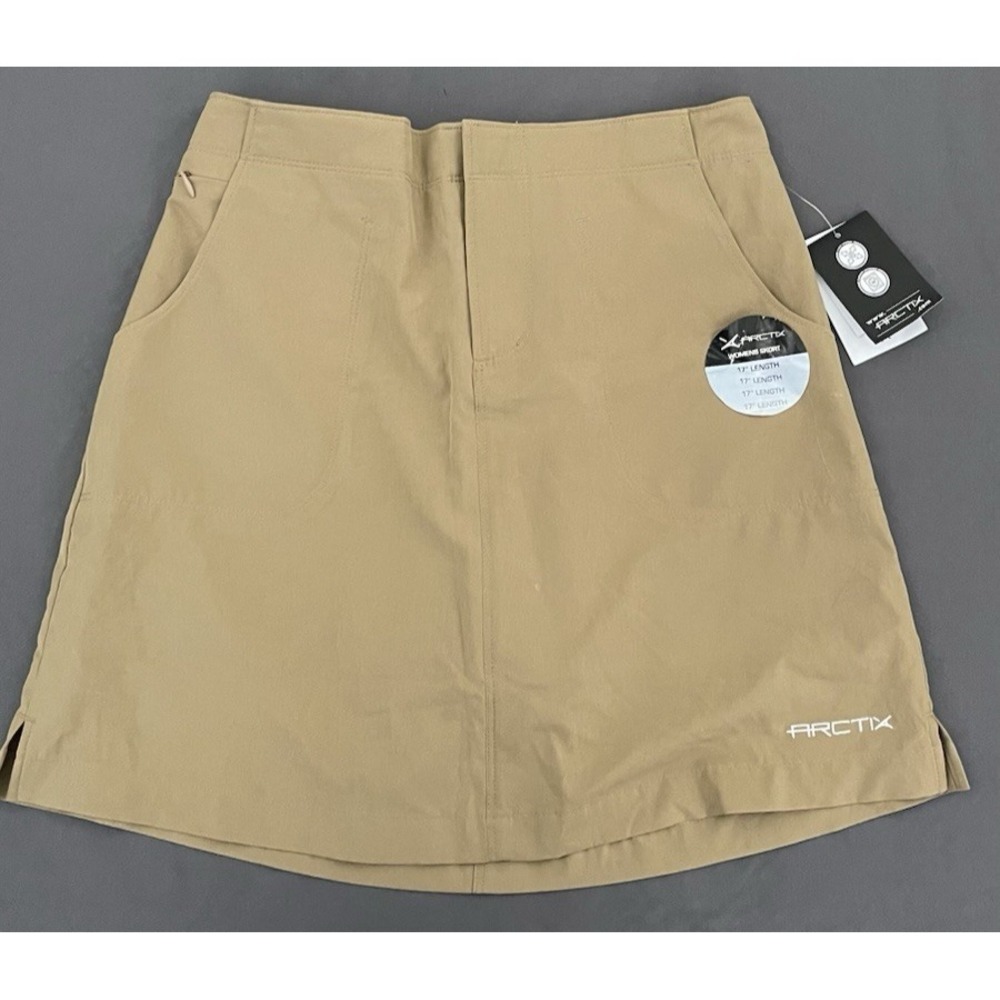 NEW! Arctix Active Skort Womens S/P Khaki Skirt/Shorts 17" Combo